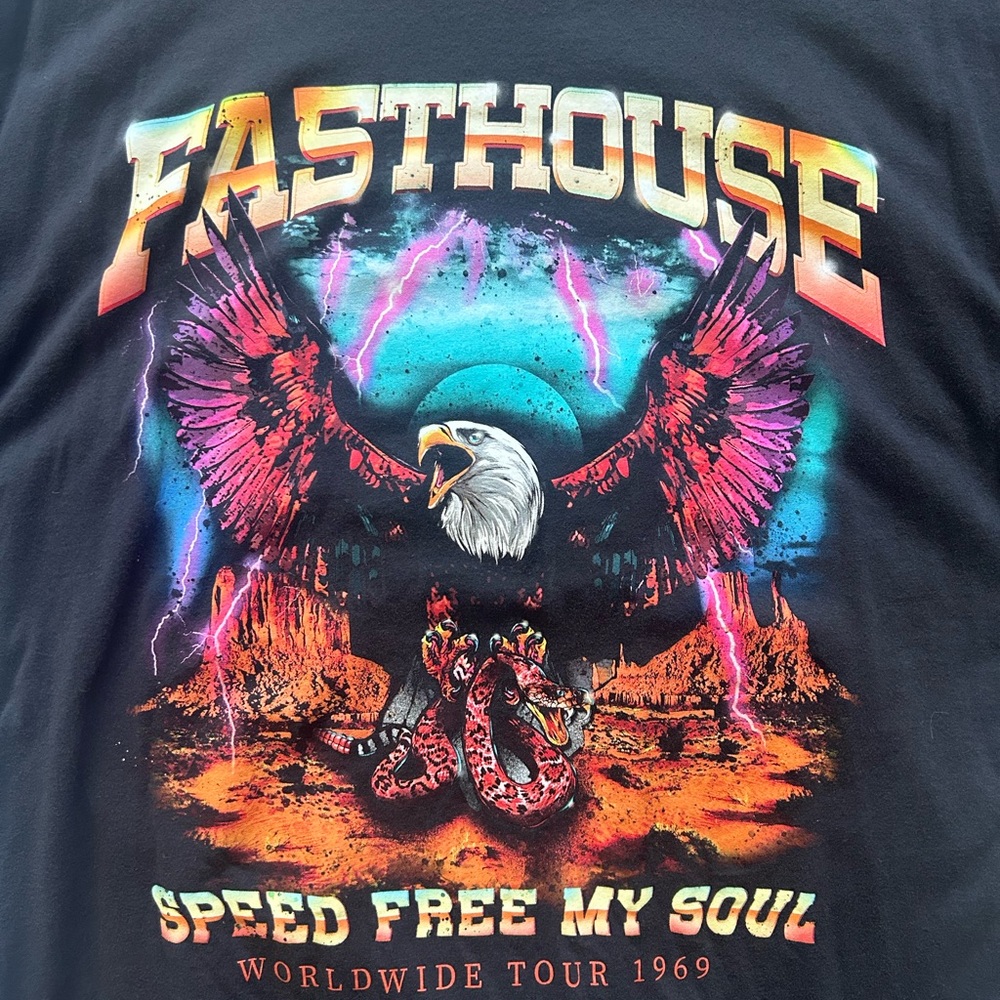 Fasthouse Graphic Tee with Eagle Design